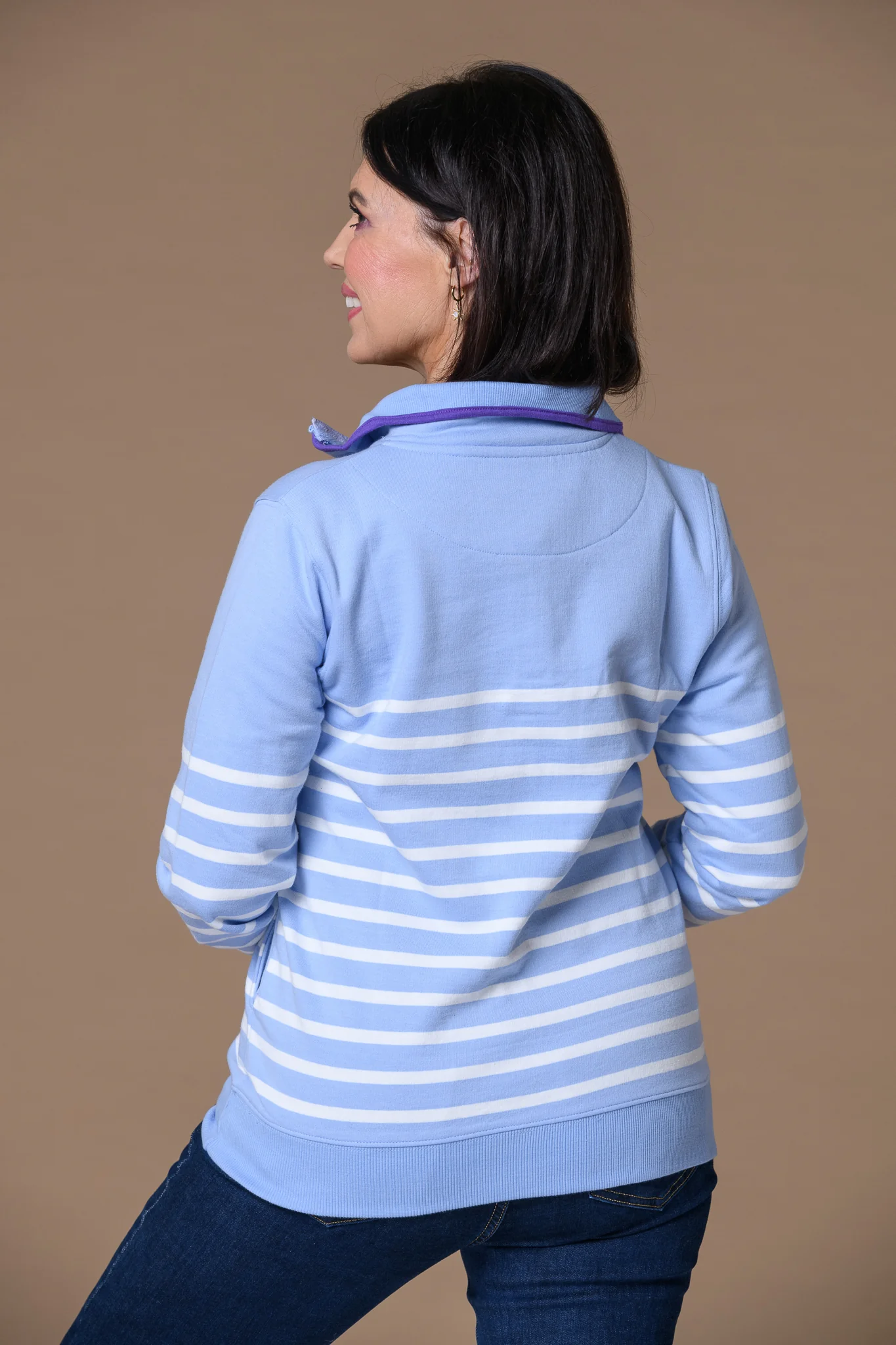 2 colour 1/2 Zip LILAC - Image 2