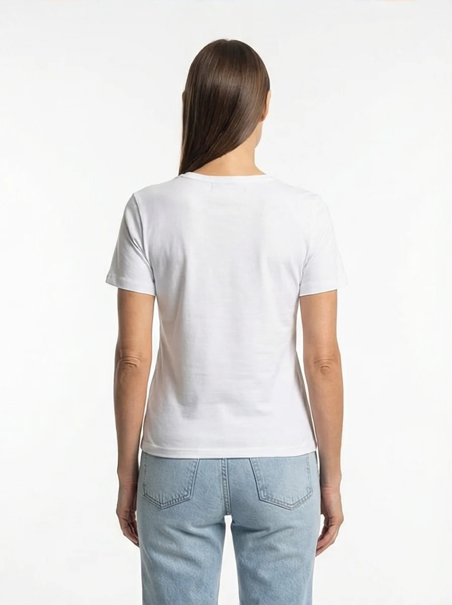 Beach Umbrella Print Tee WHITE - Image 2