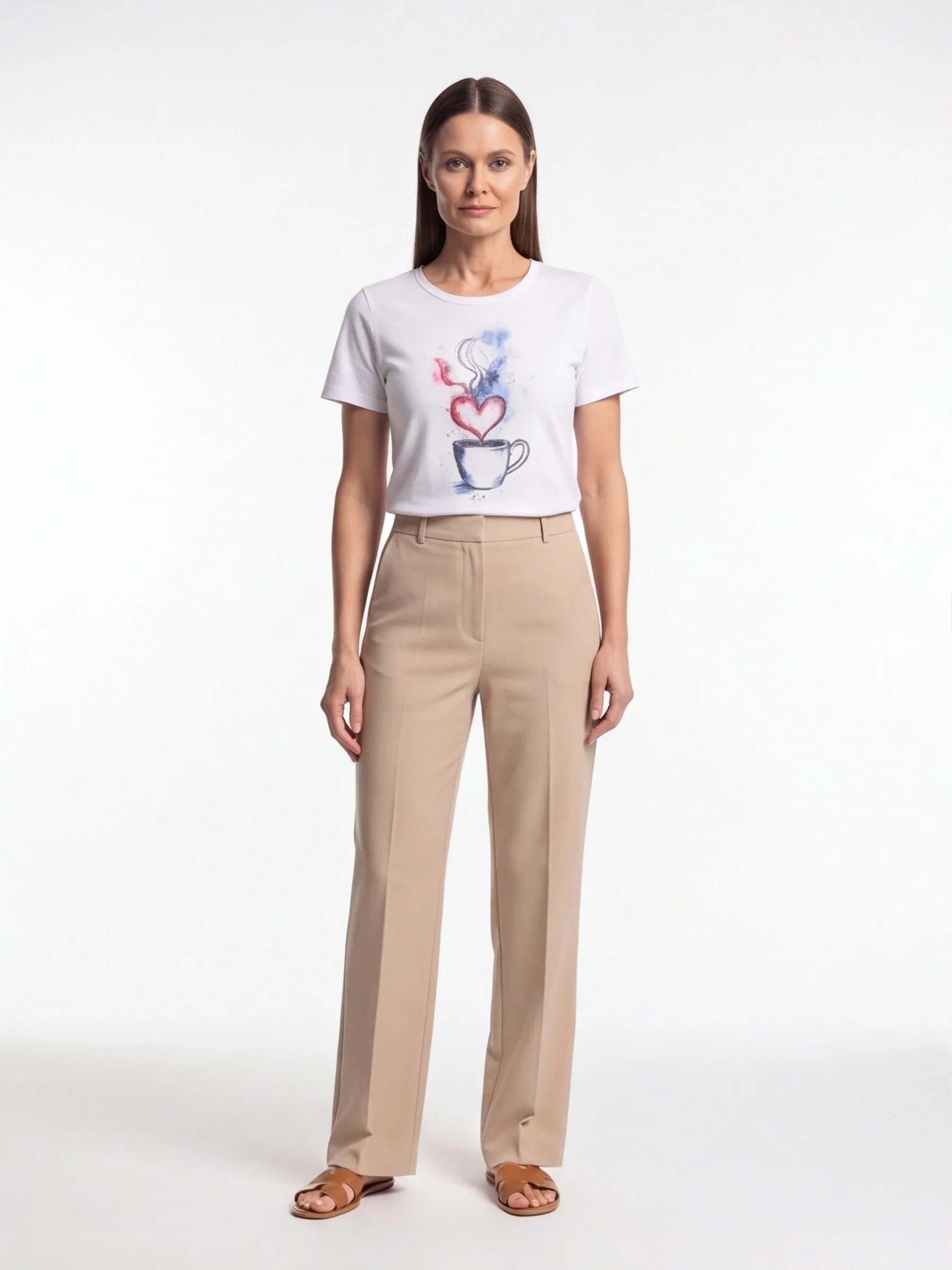 Café Amore Tee WHITE - Image 2
