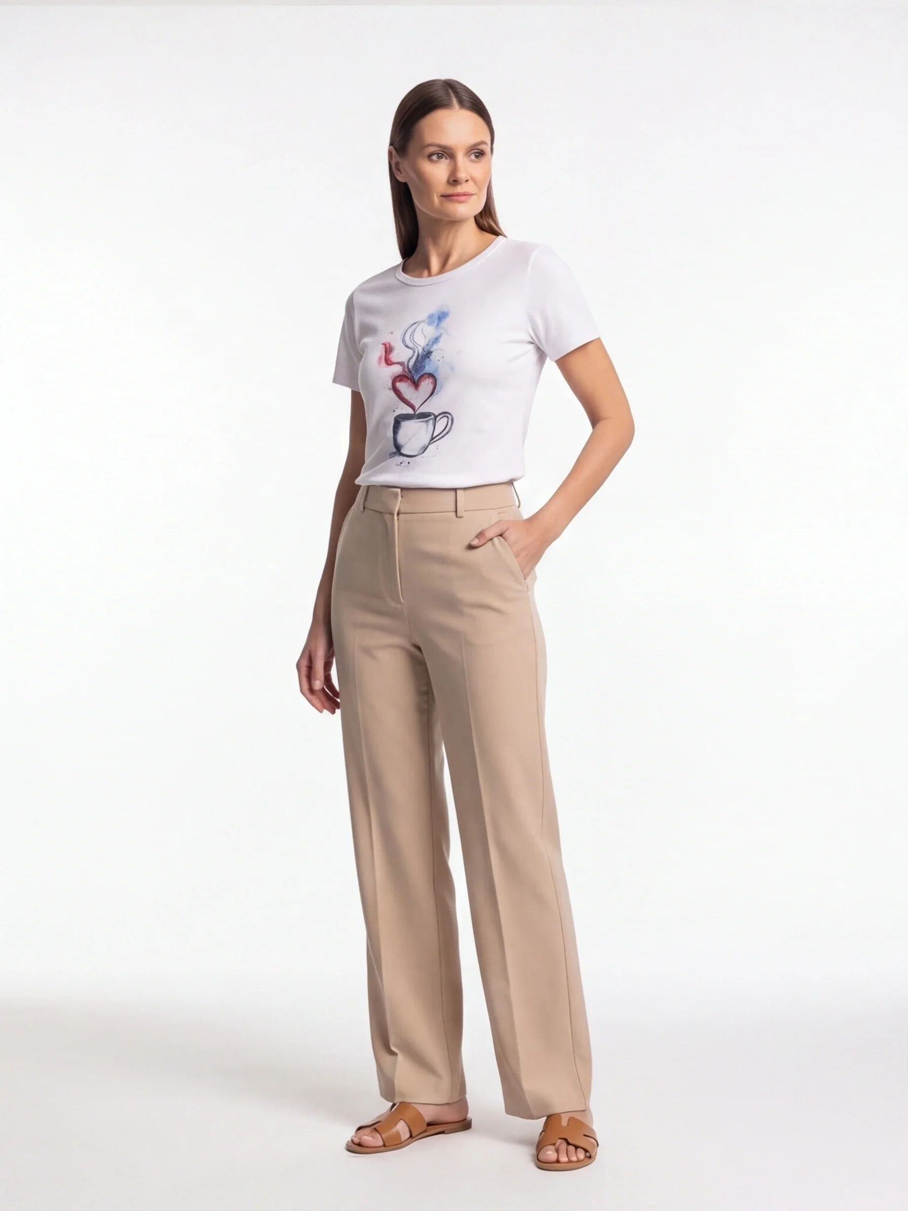 Café Amore Tee WHITE - Image 3