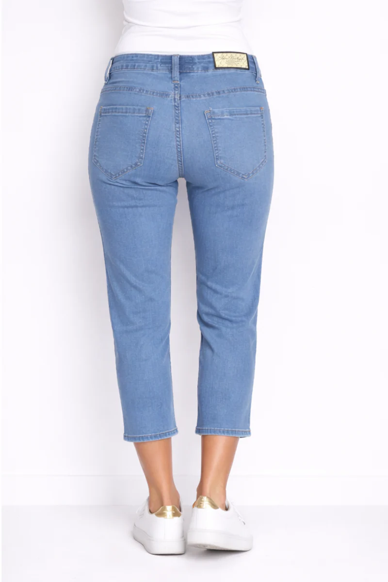 Comfort Denim Cut Offs Light Blue Denim - Image 2