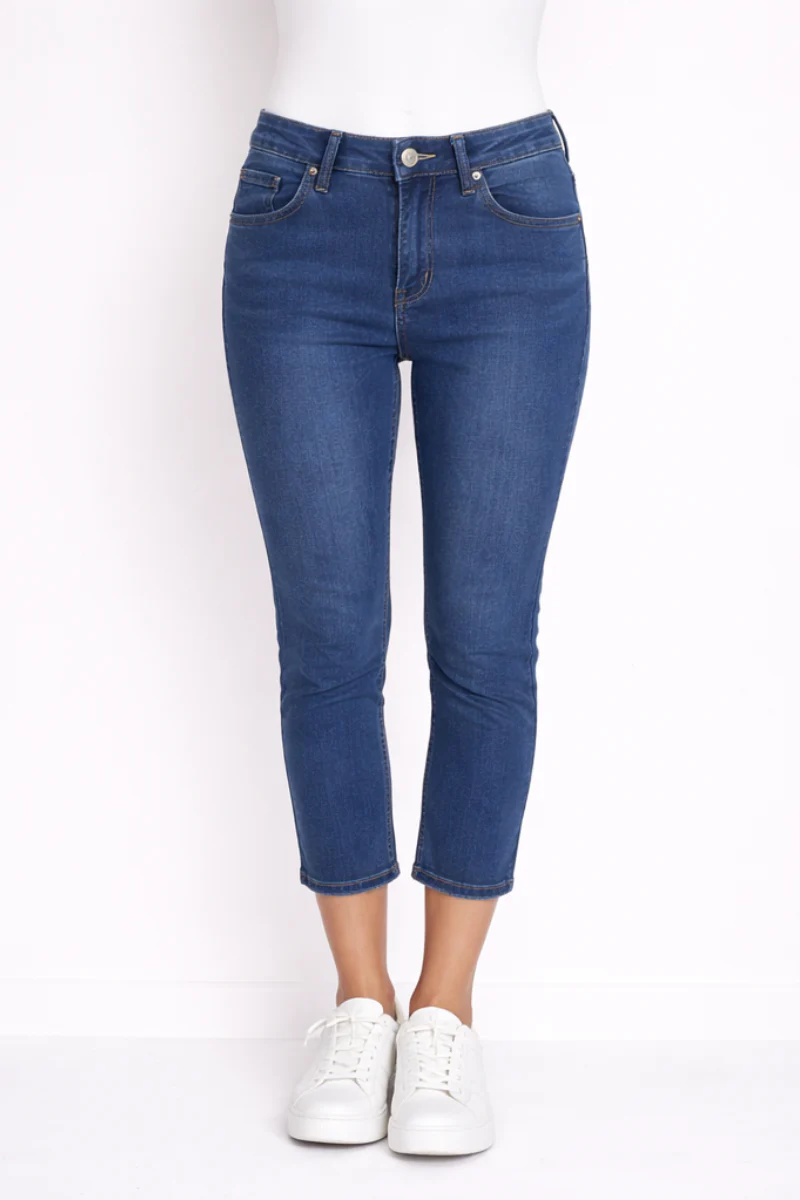 Comfort Denim Cut Offs MID BLUE
