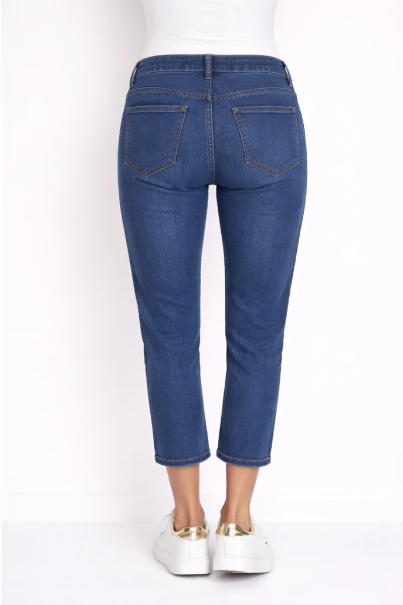 Comfort Denim Cut Offs MID BLUE - Image 2