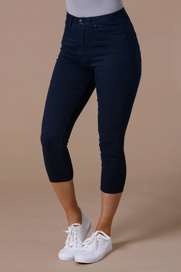 Cut Off Colour Denims NAVY - Image 3