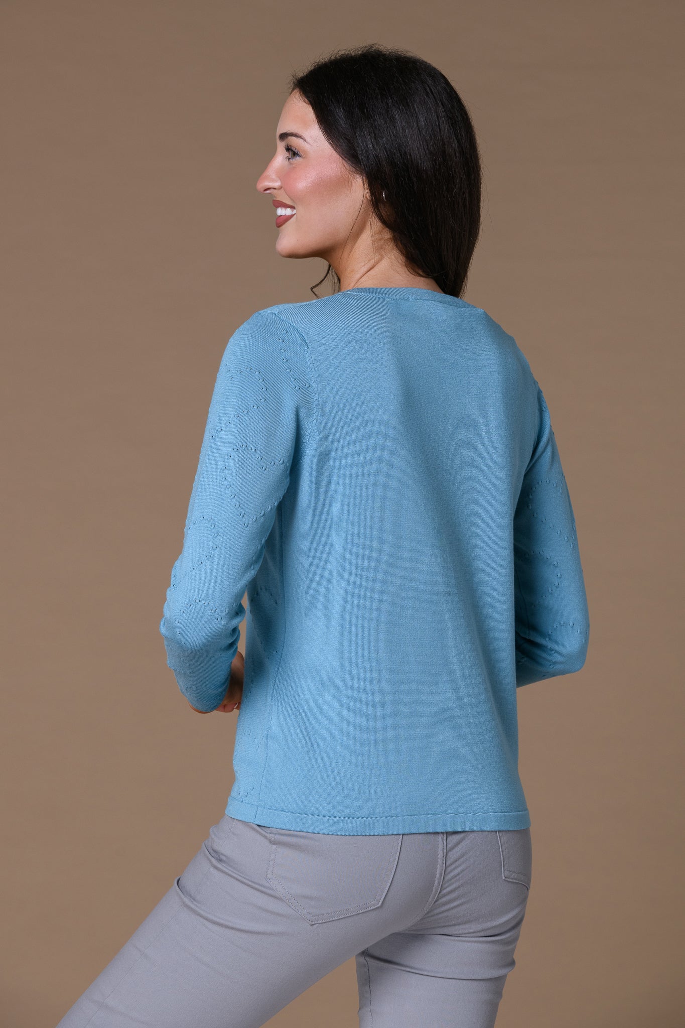 Dotted Hearts Sweater SOFT TEAL - Image 2
