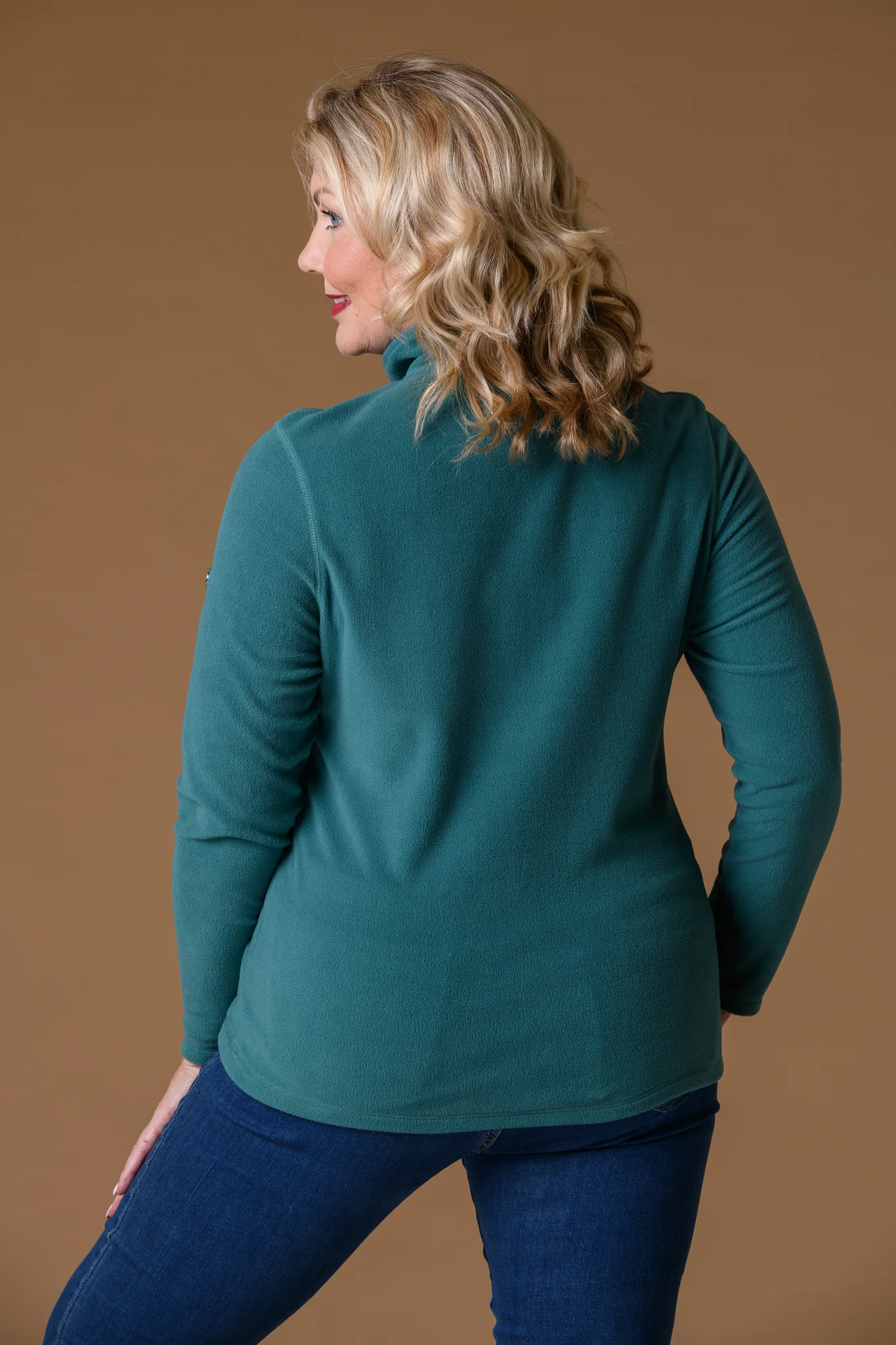 Fleece 1/2 Zip - Green - Image 3