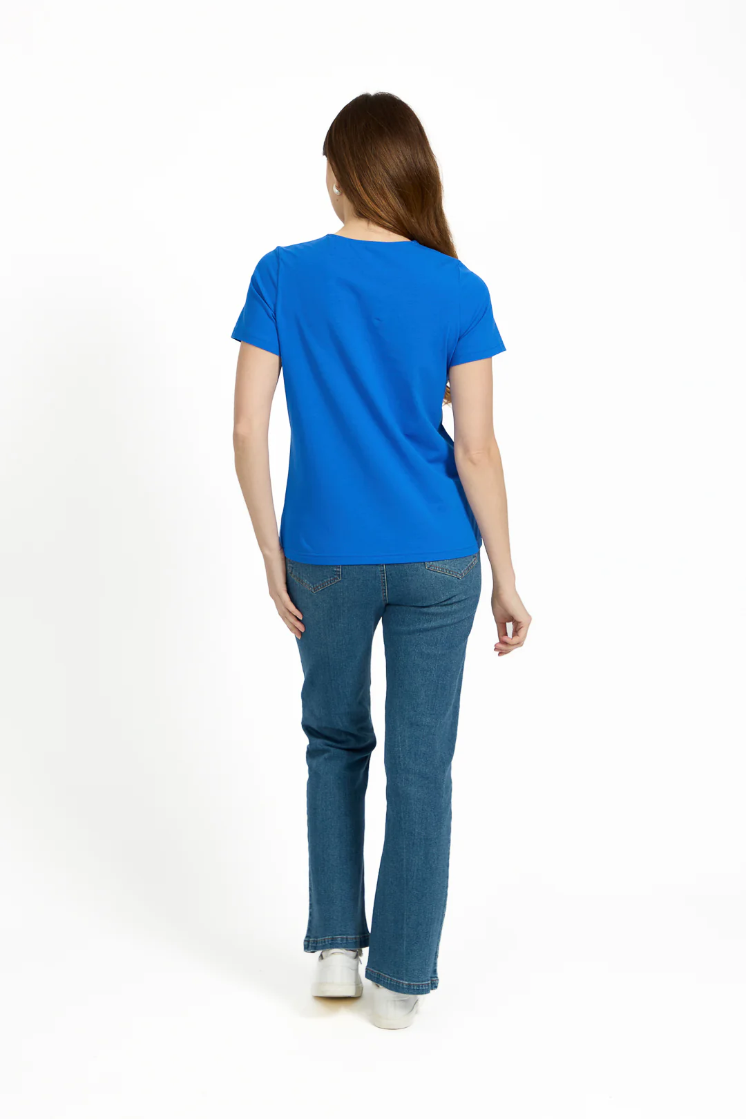 FLOWER APPLIQUE TEE BLUE - Image 2