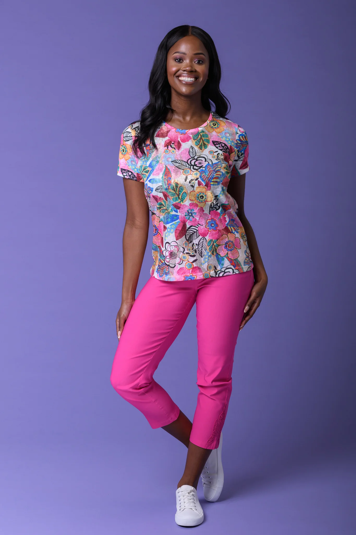 Gold Foil Retro Top MULTI