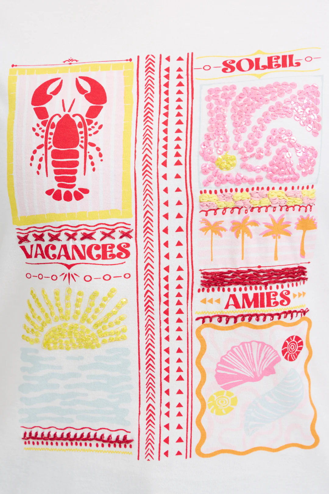 Holiday Mood Printed Tee WHITE - Image 3