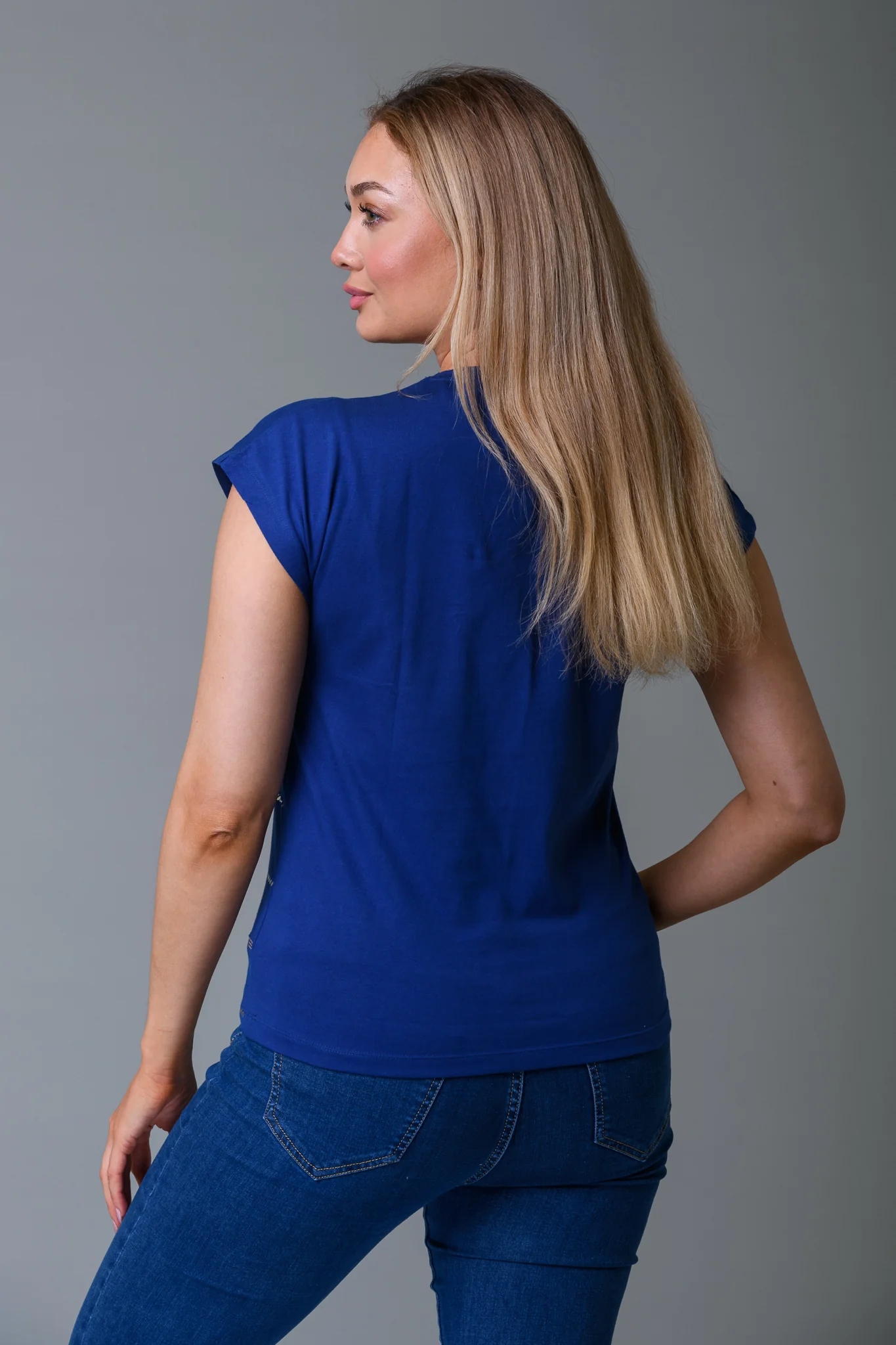 Lurex Knot Rope Tee NAVY - Image 2