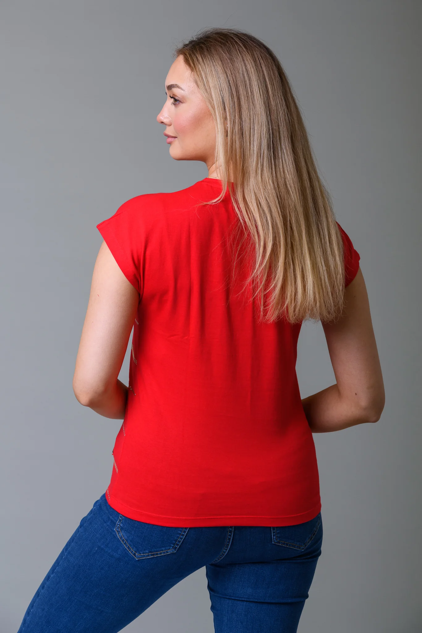 Lurex Knot Rope Tee RED - Image 2