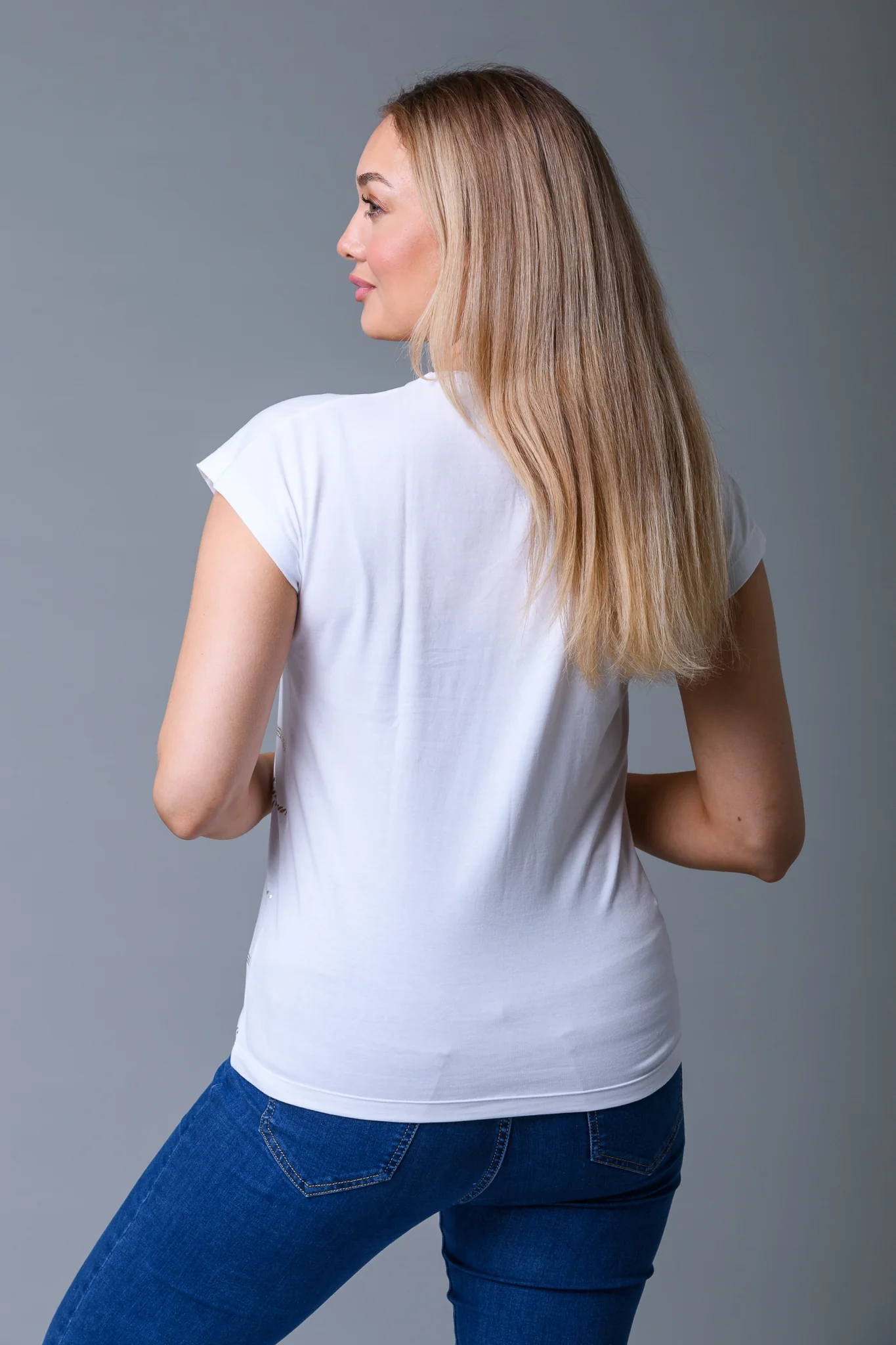 Lurex Knot Rope Tee WHITE - Image 2
