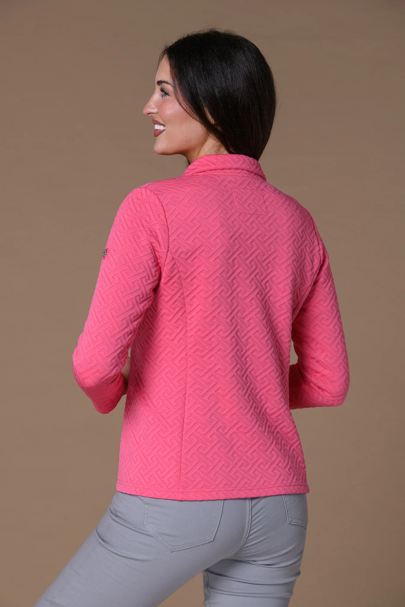 Maze Full Zip Top PINK - Image 3