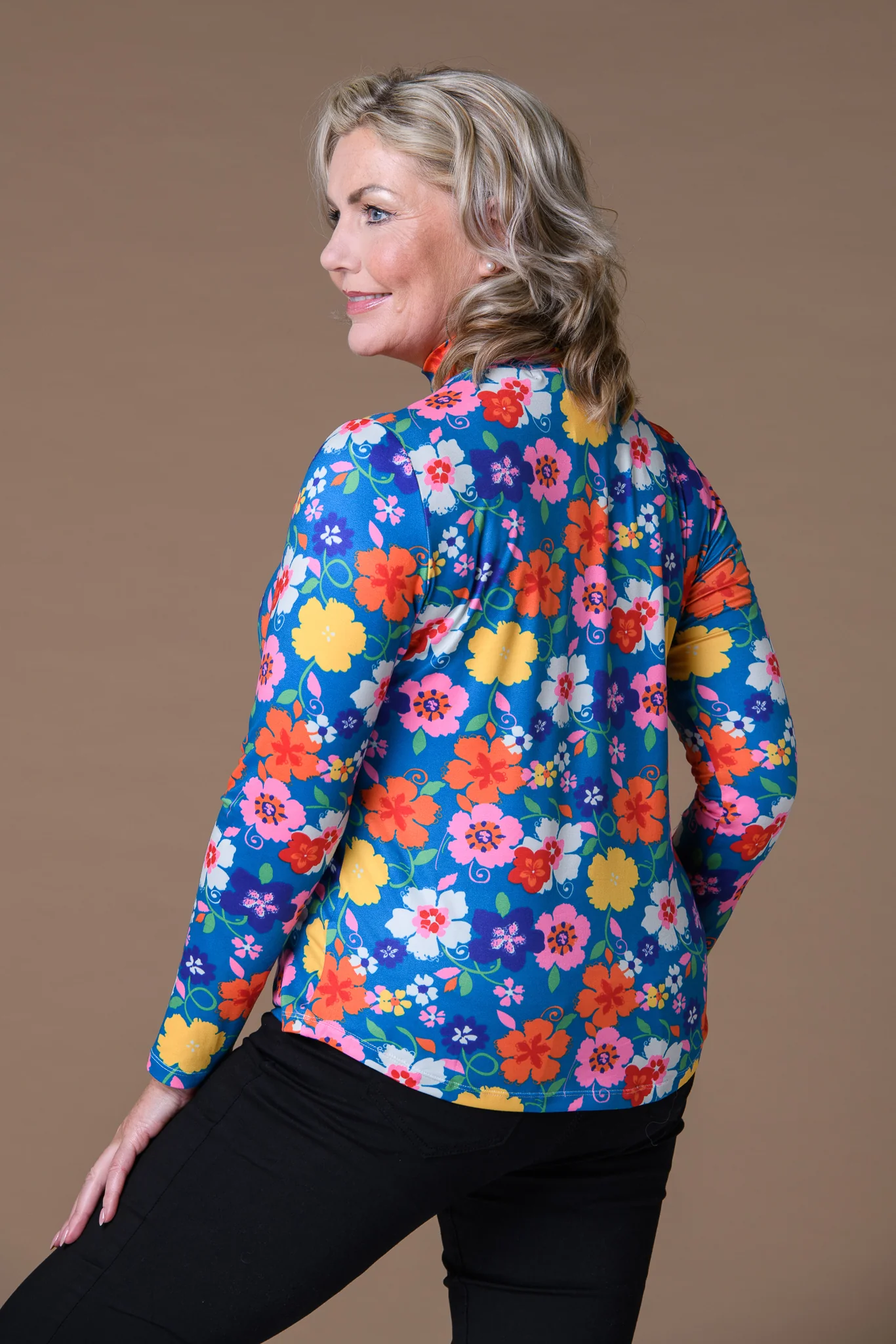 S.Soft Turtleneck top BLUE RETRO - Image 2
