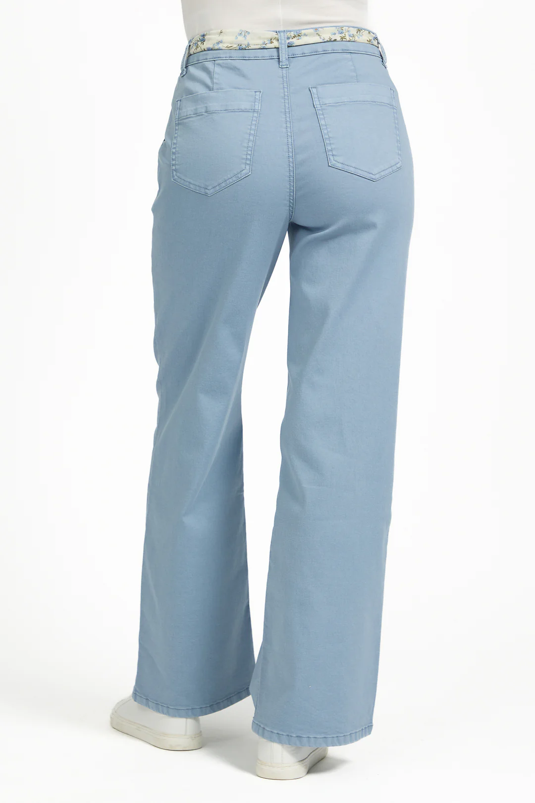 SCARF BELT TROUSERS BLUE - Image 2