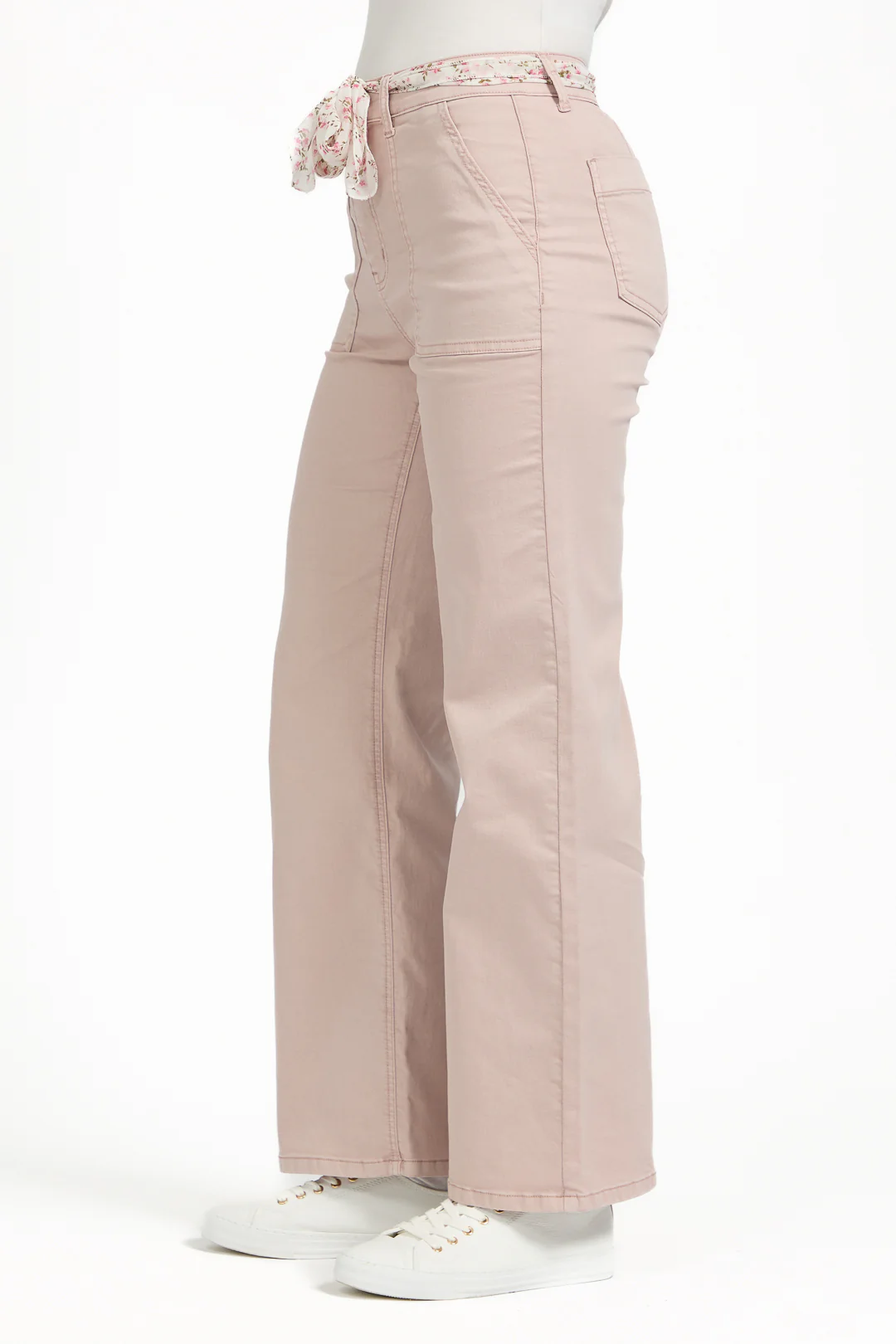 SCARF BELT TROUSERS PINK - Image 4