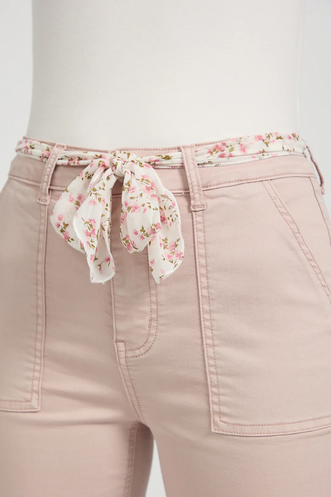 SCARF BELT TROUSERS PINK - Image 6
