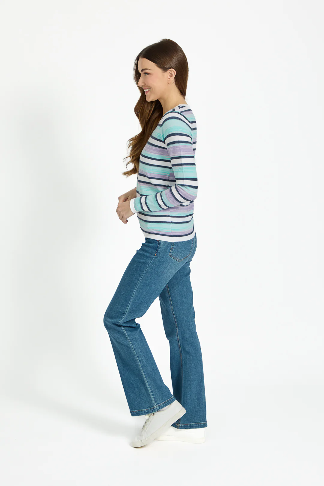 SPACE DYE STRIPE JUMPER LILAC - Image 3
