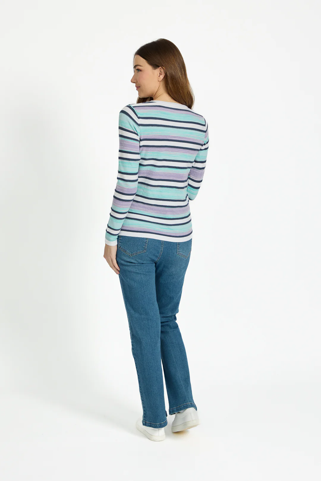 SPACE DYE STRIPE JUMPER LILAC - Image 4