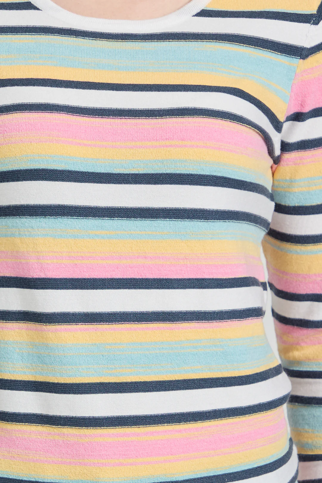 SPACE DYE STRIPE JUMPER PINK - Image 5
