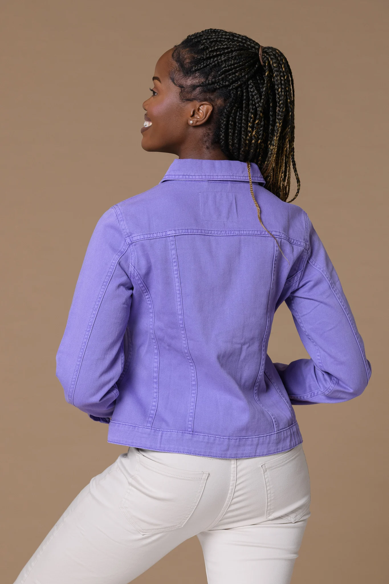 Spring Denim Jacket PURPLE - Image 2