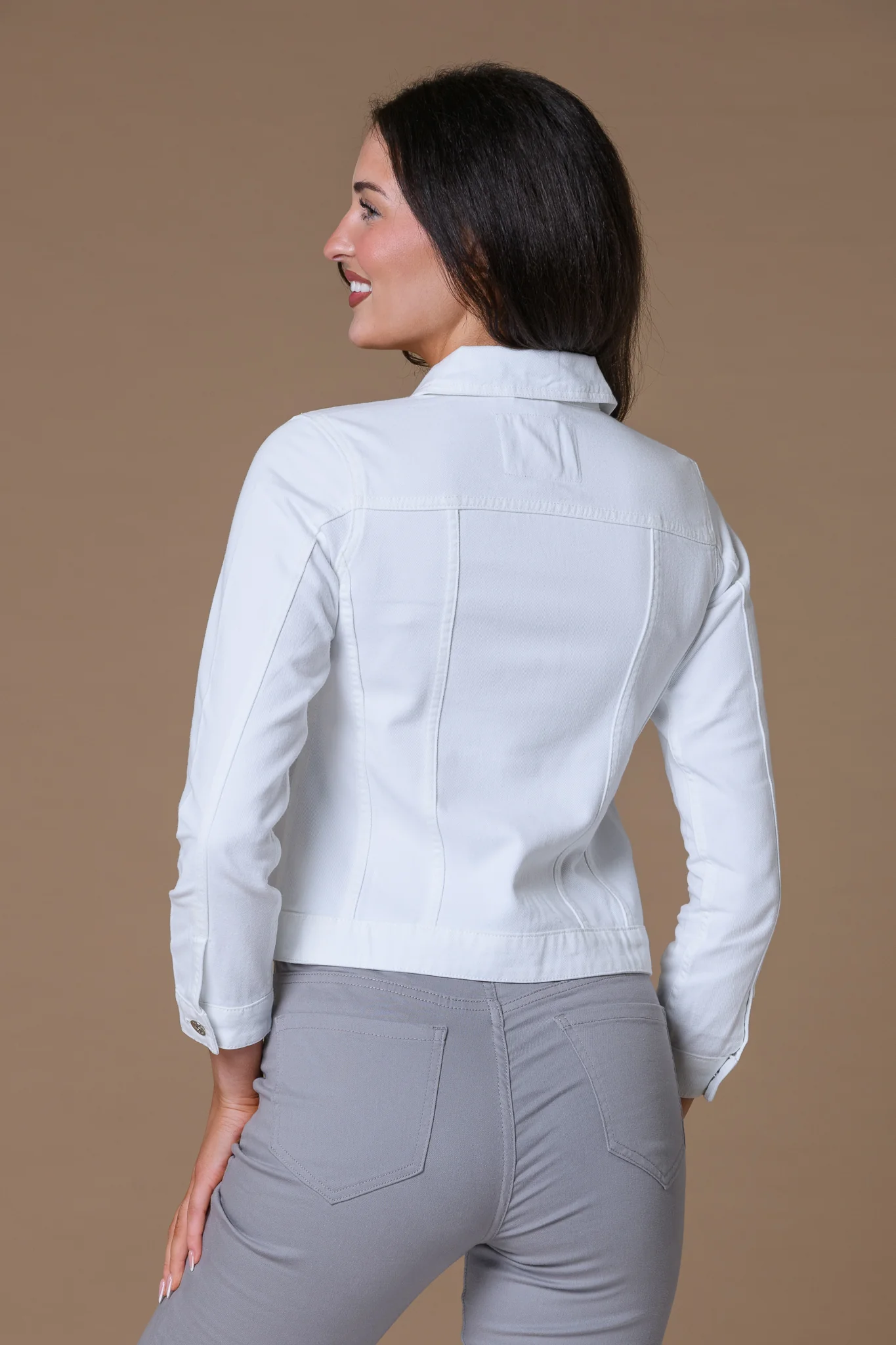 Spring Denim Jacket WHITE - Image 2