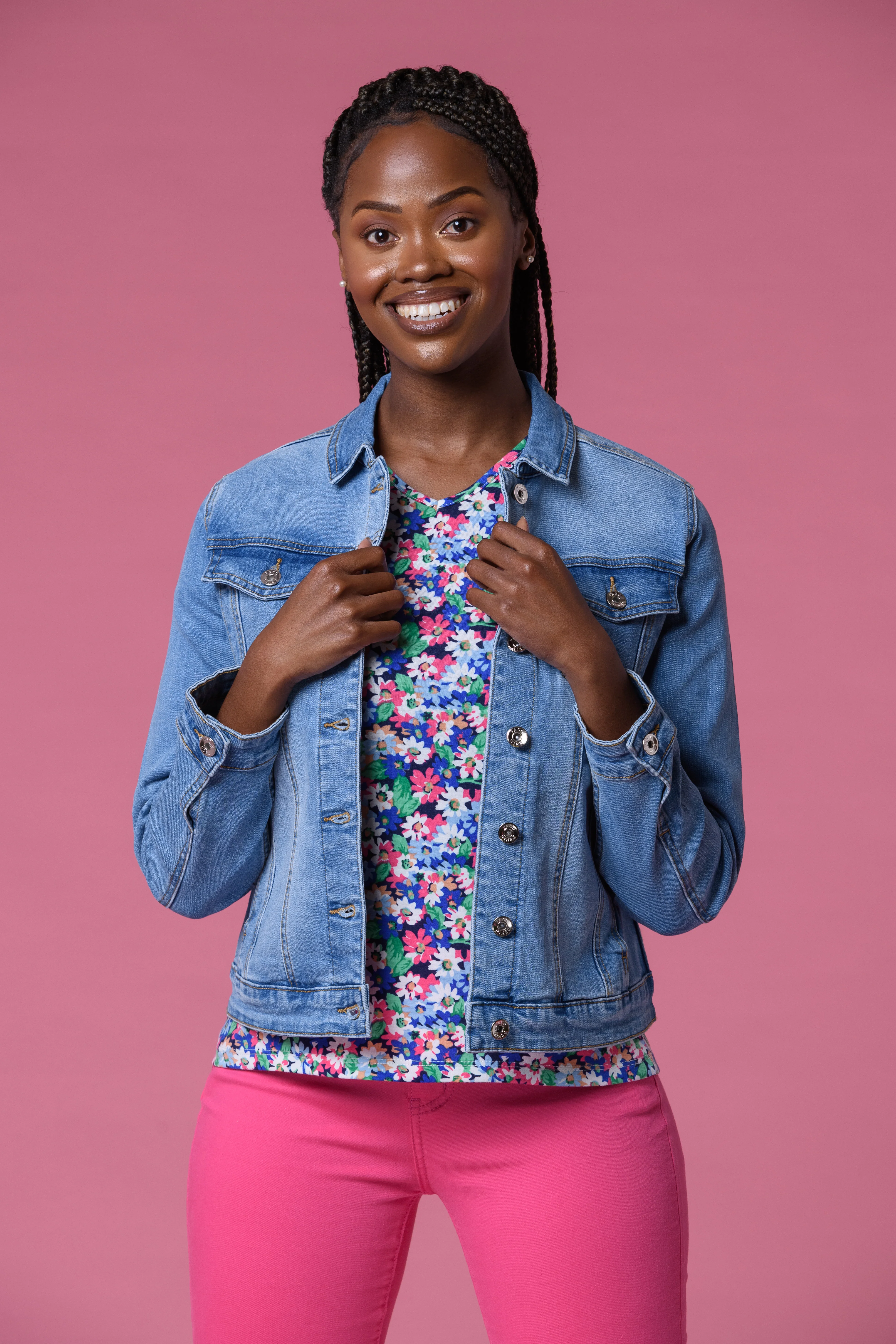 Spring Flower V Neck BLUE - Image 4