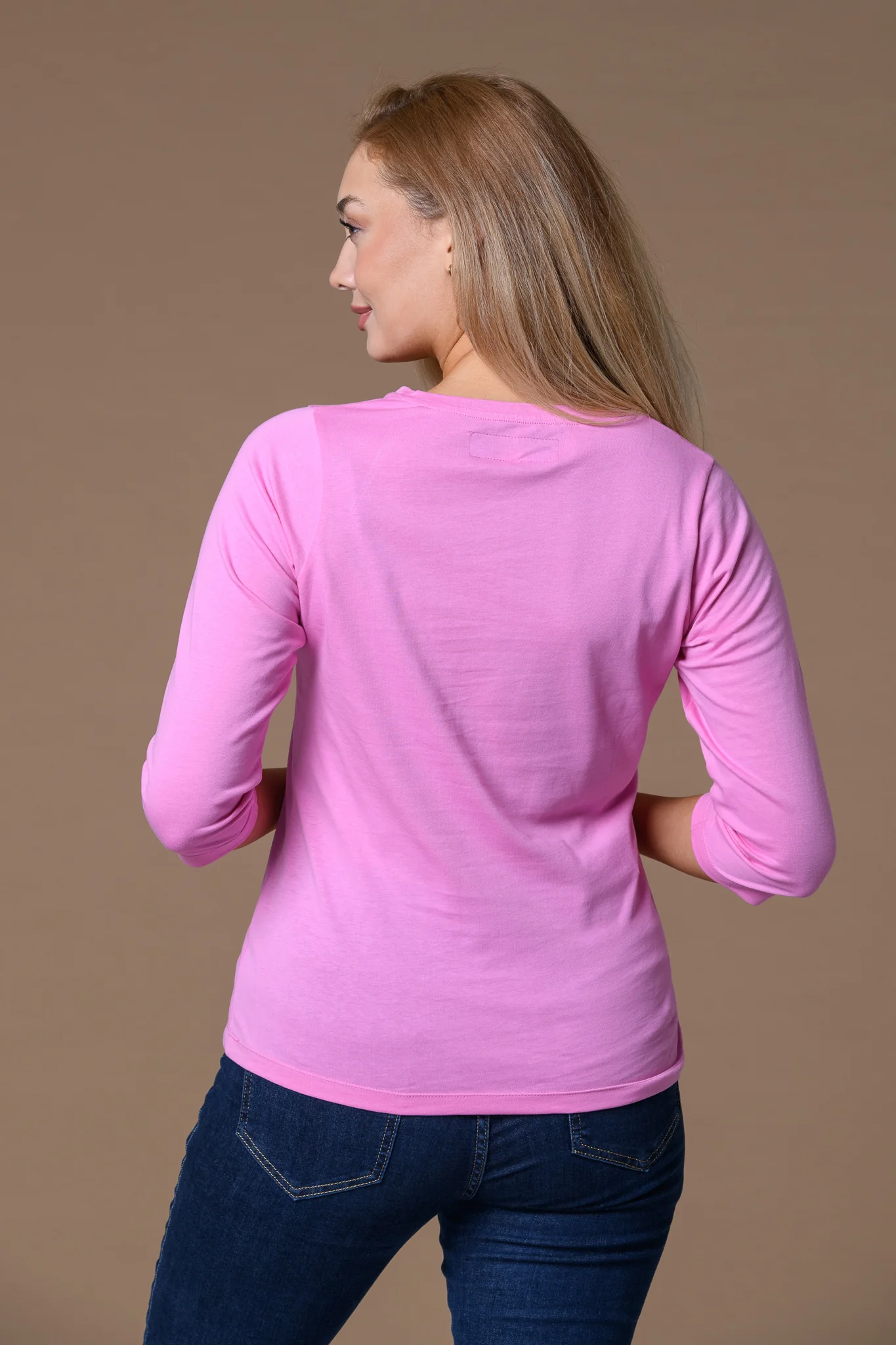 Square Glitter Detail Tee PINK - Image 2