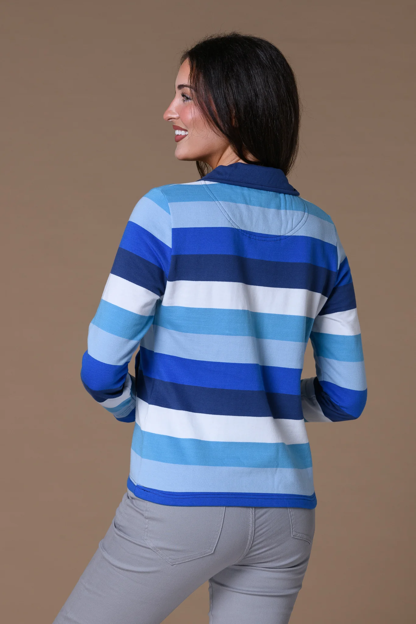 Stripe Colourful Sweatshirt Blue/Navy - Image 2
