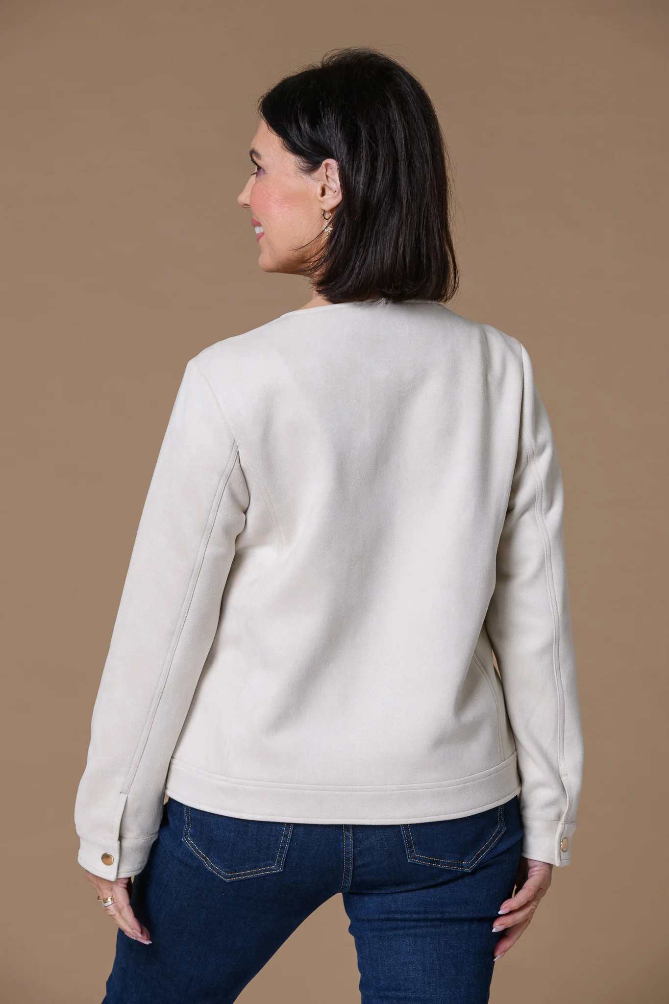Suedette Lady Jacket STONE - Image 2