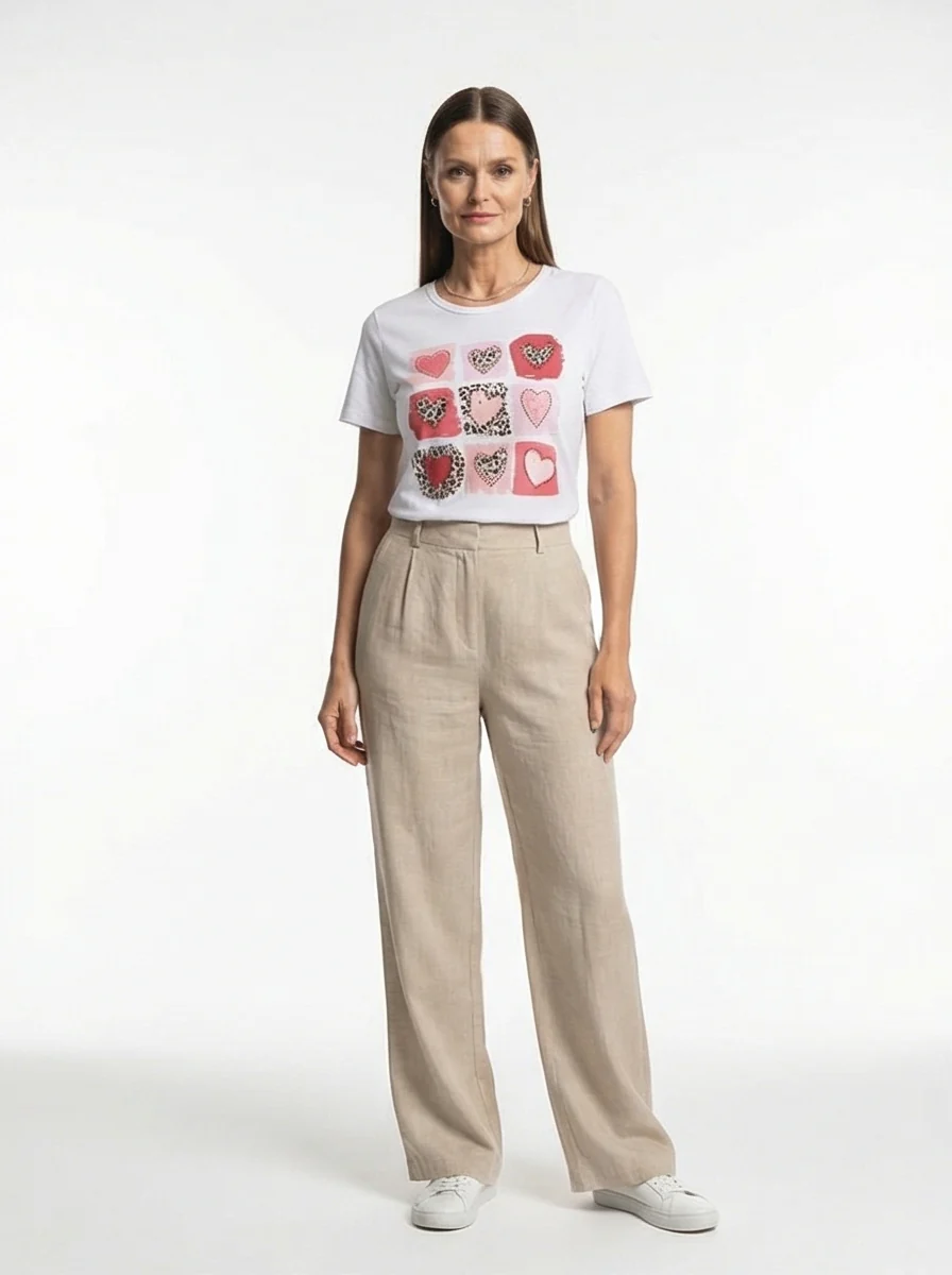 Summer Hearts Tee WHITE - Image 3