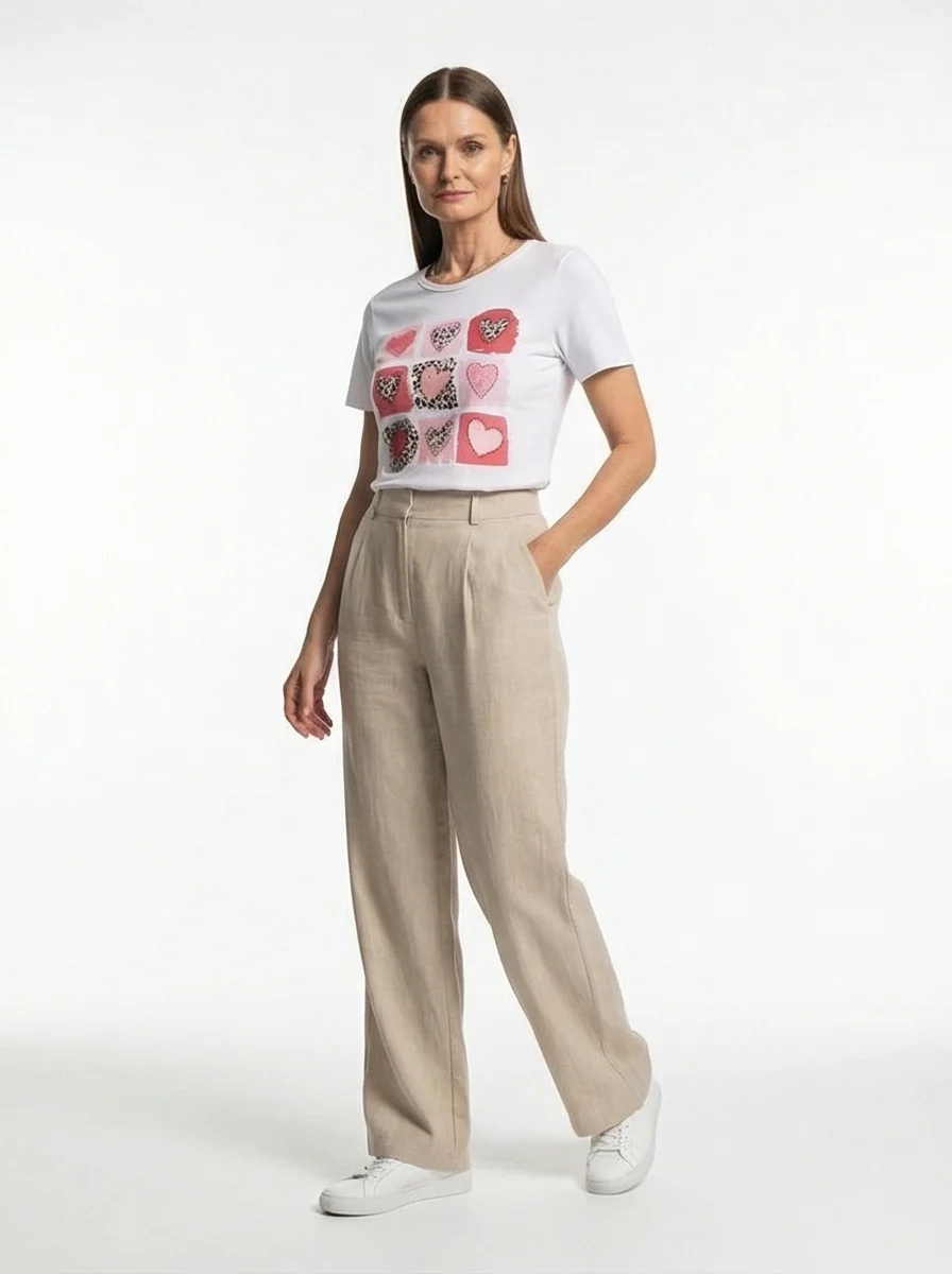 Summer Hearts Tee WHITE - Image 4