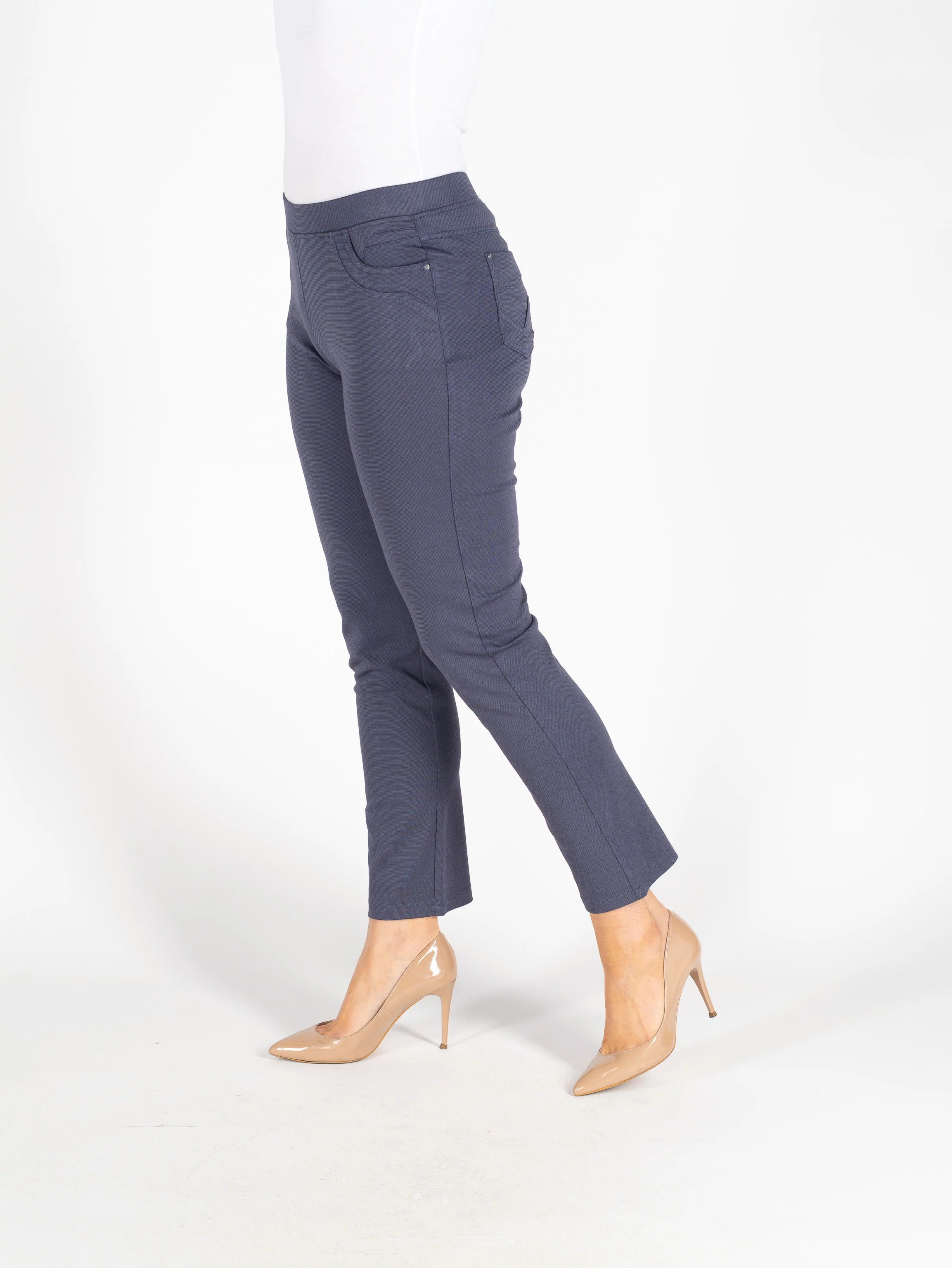 T30472  29  LEG DETAIL POCKET TROUSER DENIM - Image 2