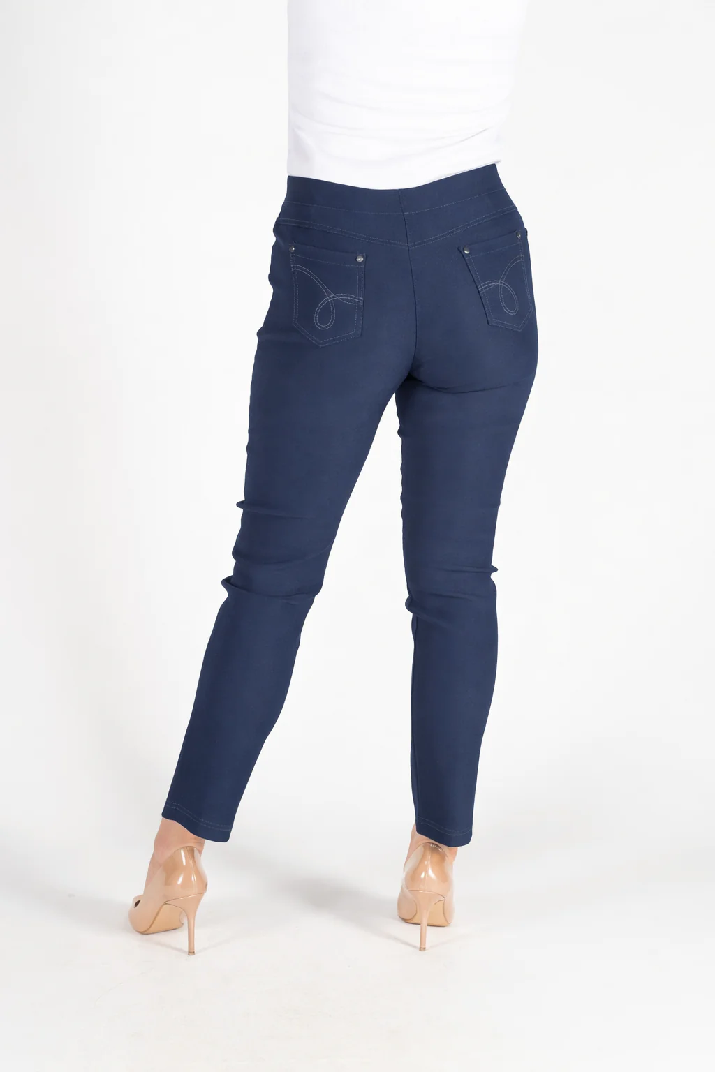 29 Inch Stretch Trouser Elasticated Wais T30479 NAVY - Image 2