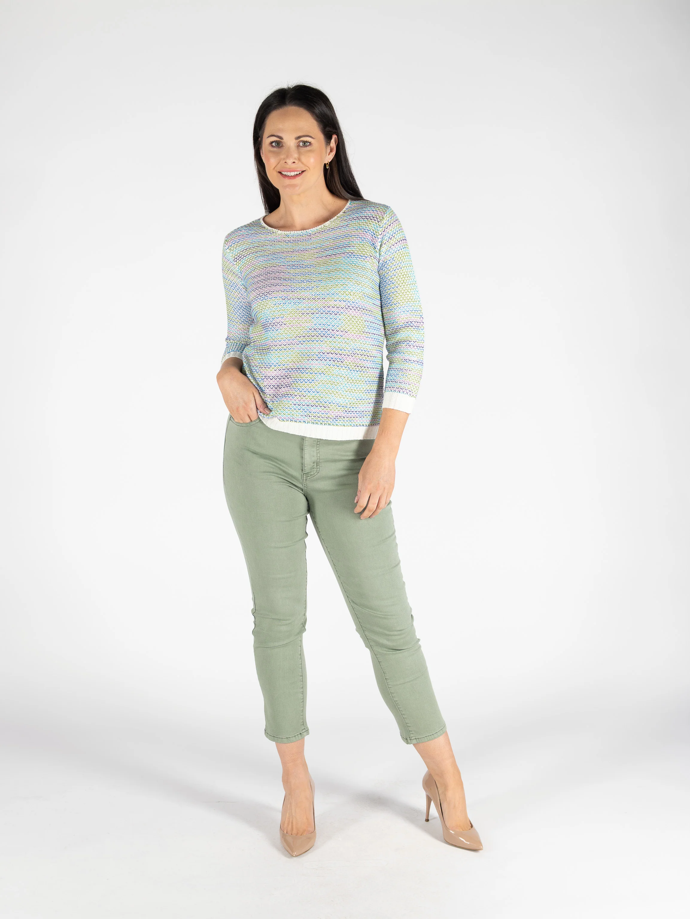 T30809 29 INC GARMENT DYE DENIM JEANS WITH BELT AQUA GREY