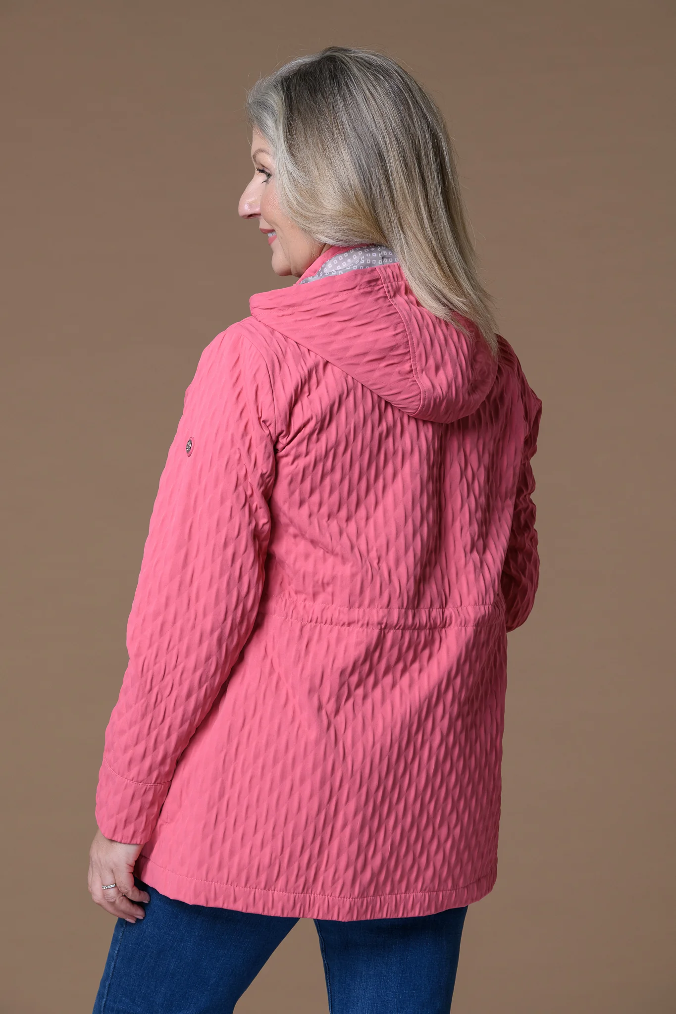 Triangle Jaquard Jacket CORAL - Image 2