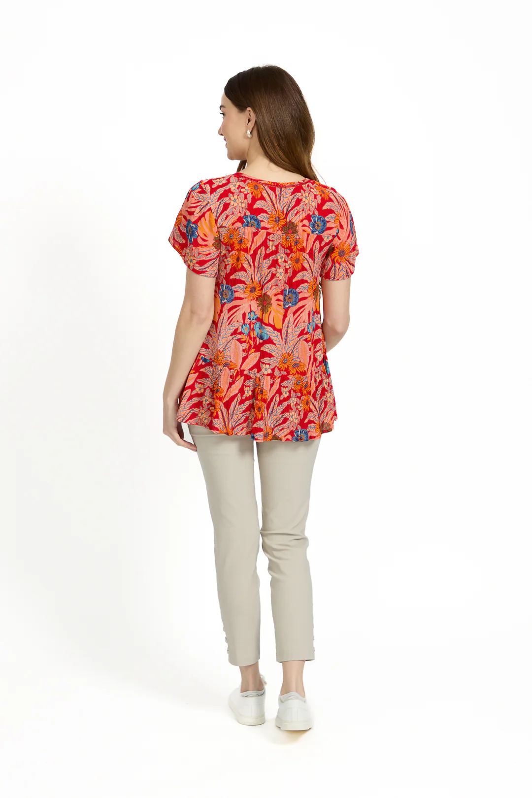 TROPICAL PRINT TOP RED - Image 2
