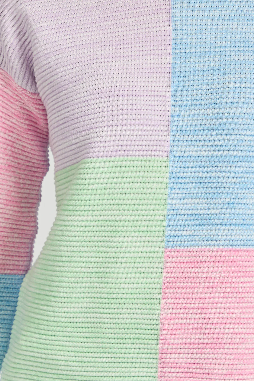 Twist Yarn Colour Block Jumper – Purple - Image 6