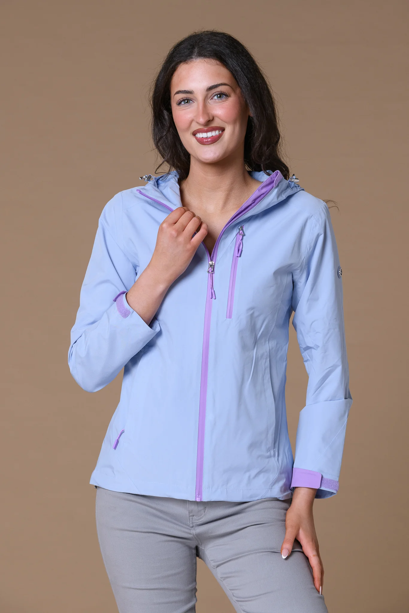 Waterproof Zip Jacket PURPLE - Image 2