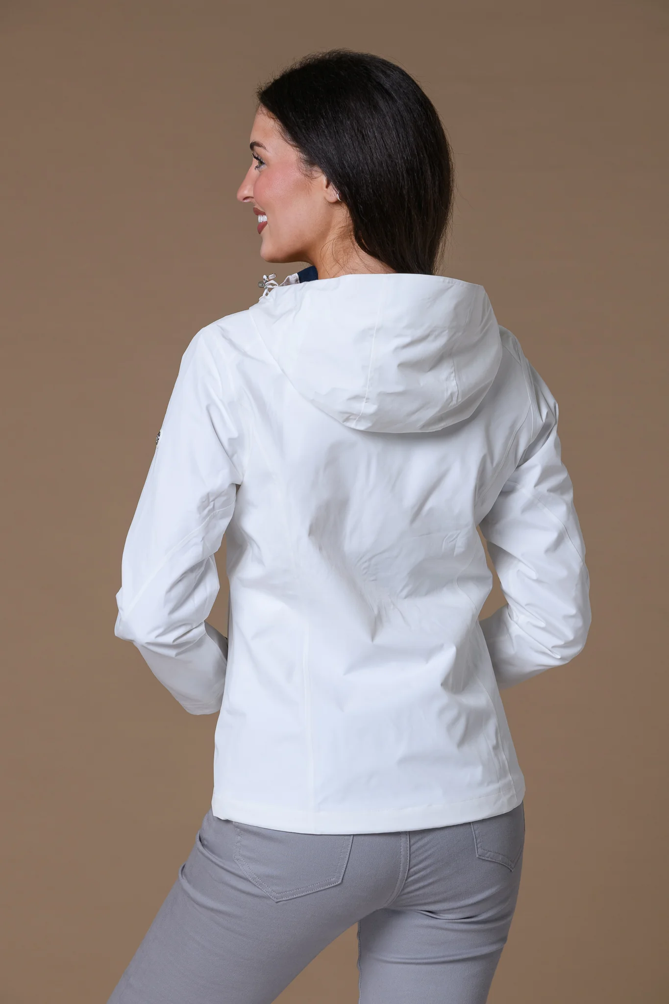 Waterproof Zip Jacket WHITE - Image 2