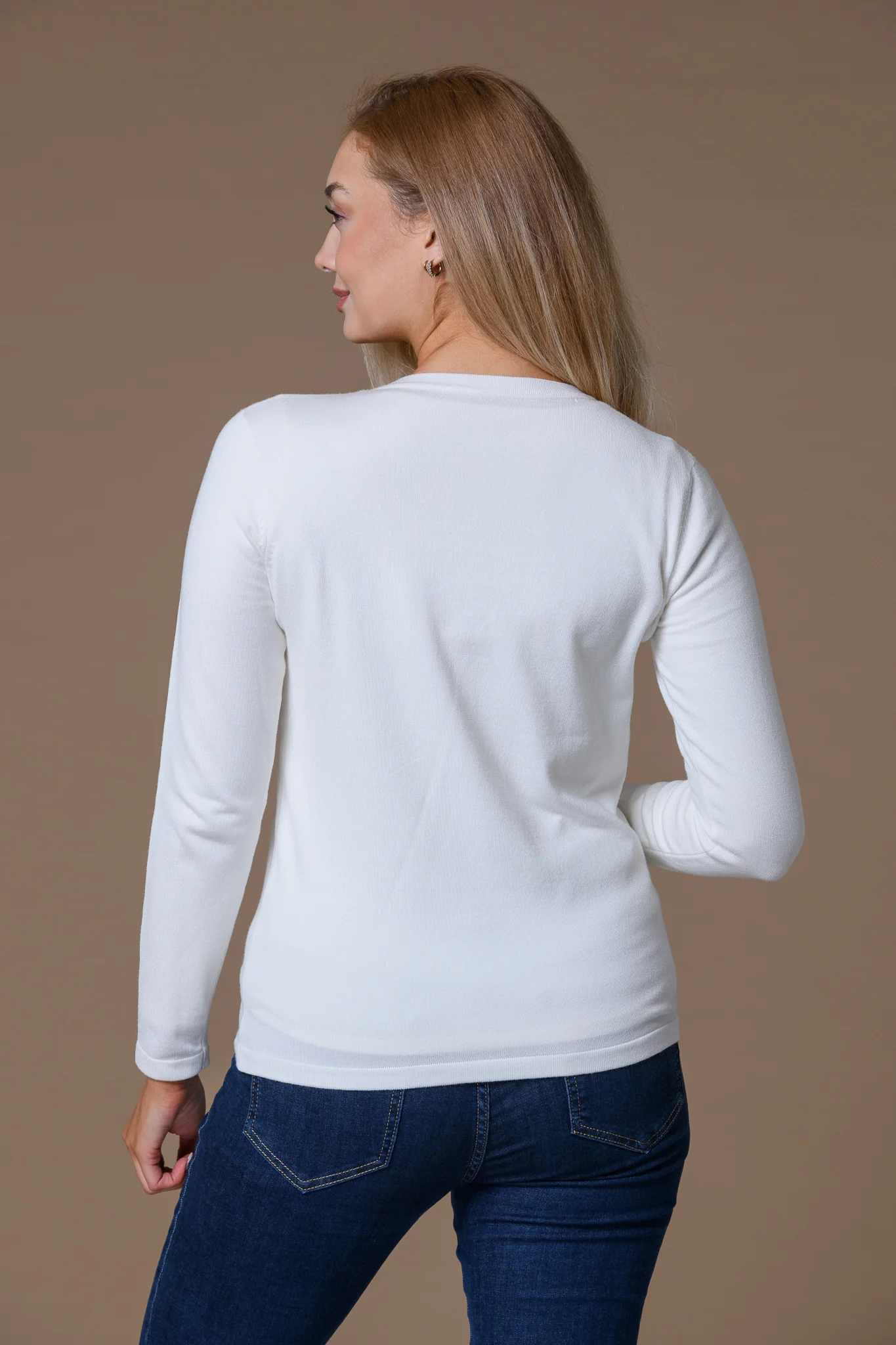 Zig Zag Print Sweater CREAM - Image 2